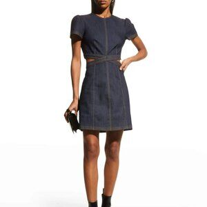 CINQ à SEPT NWT Maddy Cutout Denim Mini Dress Size 12